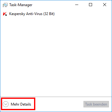 Das Fenster „Task-Manager“ in Windows