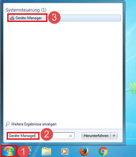 Abbildung: Suche auf dem Desktop von Windows 7