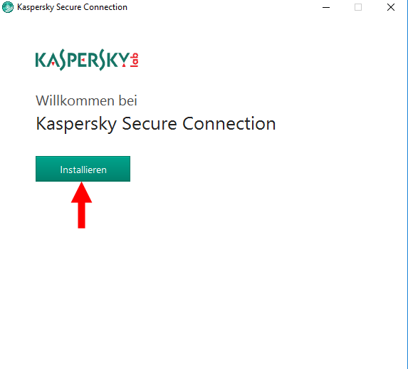 Abbildung: Das Fenster des Installationsassistenten für Kaspersky Secure Connection 