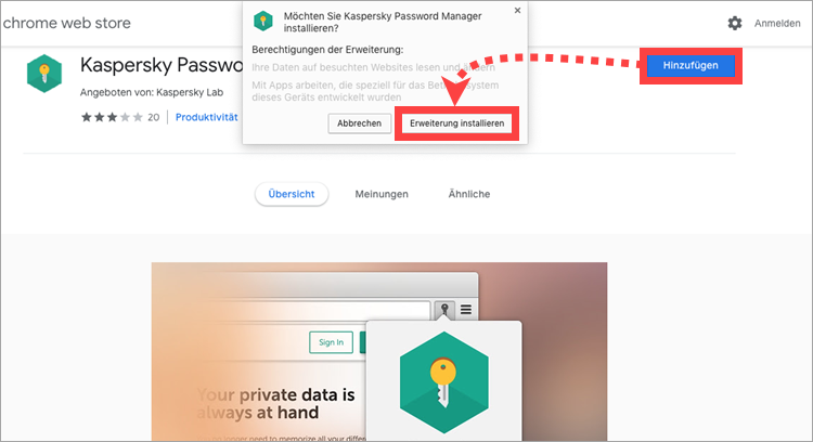 Установка расширения Kaspersky Password Manager в Яндекс.Браузере