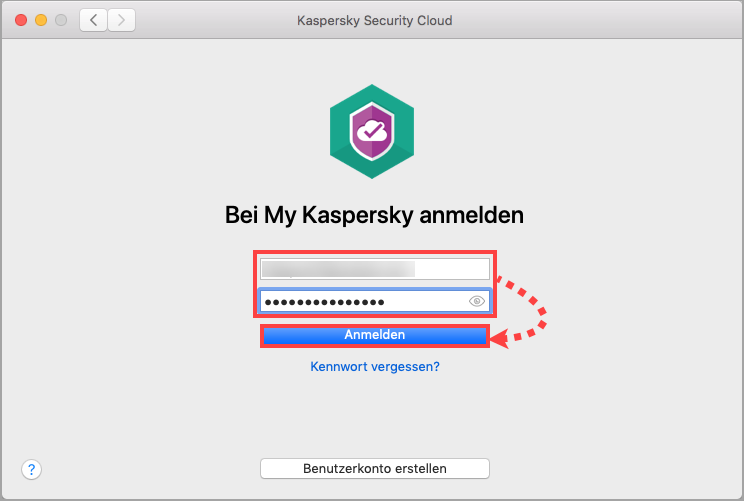Verbinden von Kaspersky Security Cloud 20 für Mac mit My Kaspersky