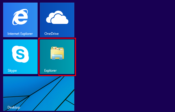 Öffnen eines Ordners in Windows 8 und Windows 8.1