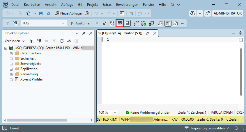 So führen Sie ein SQL-Skript im SQL Server Management Studio aus