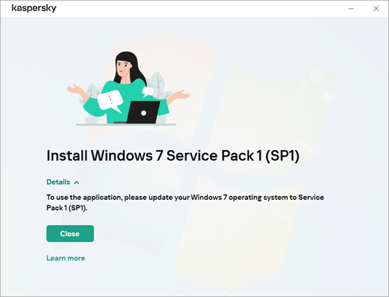 Error when installing Kaspersky Basic, Standard, Plus, Premium version 21.9 and later