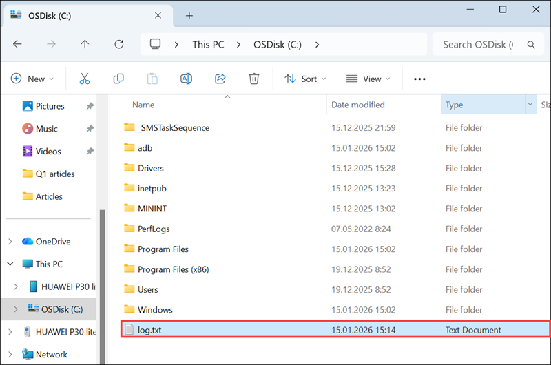 How to get Android smartphone’s event log file