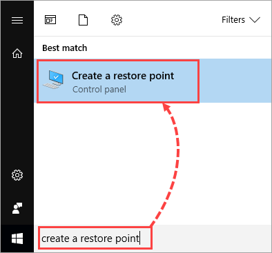 Opening system properties in Windows 10