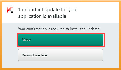 Image: the notification window of Kaspersky Internet Security 2018