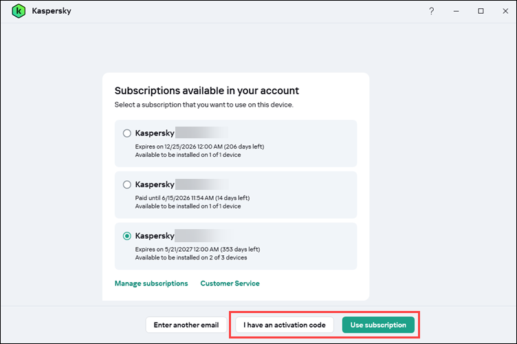How to reactivate a Kaspersky application with the same activation code