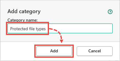 Creating a new category in Kaspersky Endpoint Security 11 for Windows.