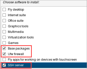 Selecting the required software in KUMA.