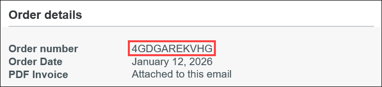 How to find the order number for Kaspersky home applications