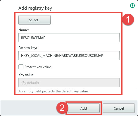 Image: adding a registry key 