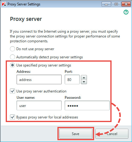 Adjusting proxy server settings manually in Kaspersky Internet Security 2018