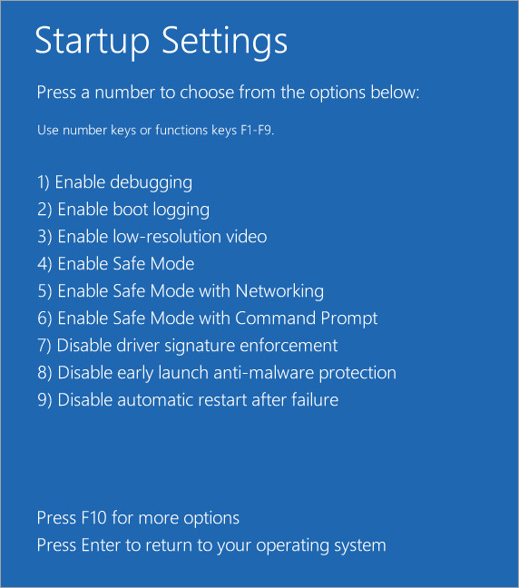 Enabling Safe Mode in Windows 8, 8.1.