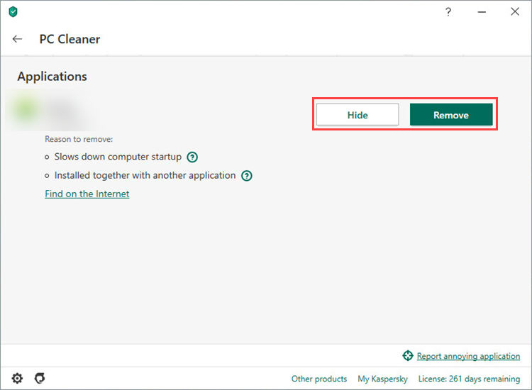 Cleaning up the computer with Kaspersky Security Cloud 20