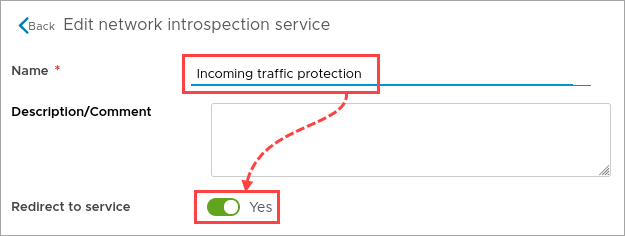 Selecting the Kaspersky Network Protection service in the NSX Policy