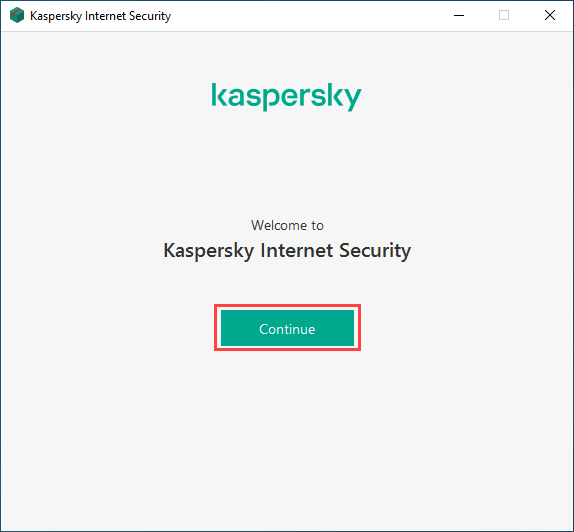 Continuing installation of Kaspersky Internet Security