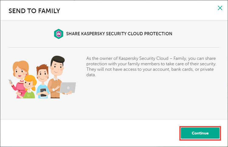 Sharing the Kaspersky Security Cloud subscription