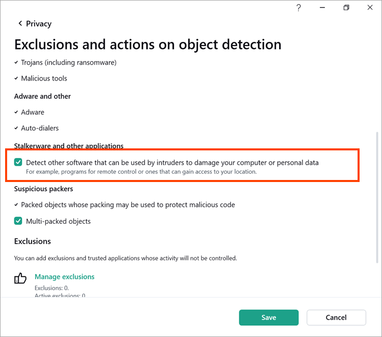Detect other software that can be used by intruders to damage your computer or personal data