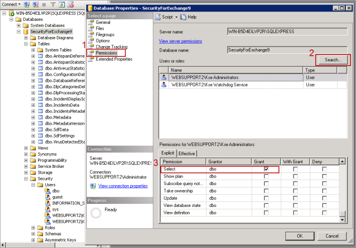 Adding created login for the Kse Administrators group