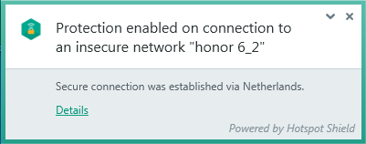 Image: notification on secure connection
