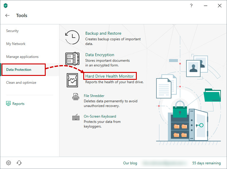 The HD Health feature in Kaspersky Security Cloud