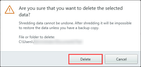 Image: confirming data deletion