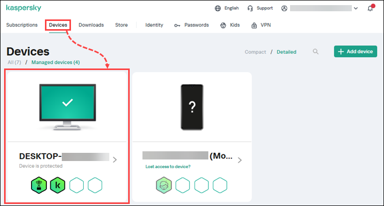 How to remotely manage the protection of your devices using My Kaspersky