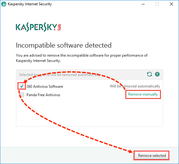 Image: the installation window of Kaspersky Internet Security 2018 