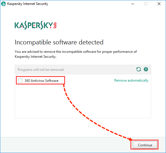 Image: the installation window of Kaspersky Internet Security 2018 
