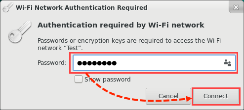 Entering the Wi-Fi password in Kaspersky Rescue Disk 18