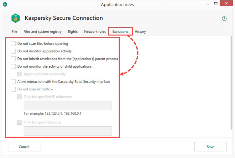 Configuring application restrictions with Kaspersky Total Security 19