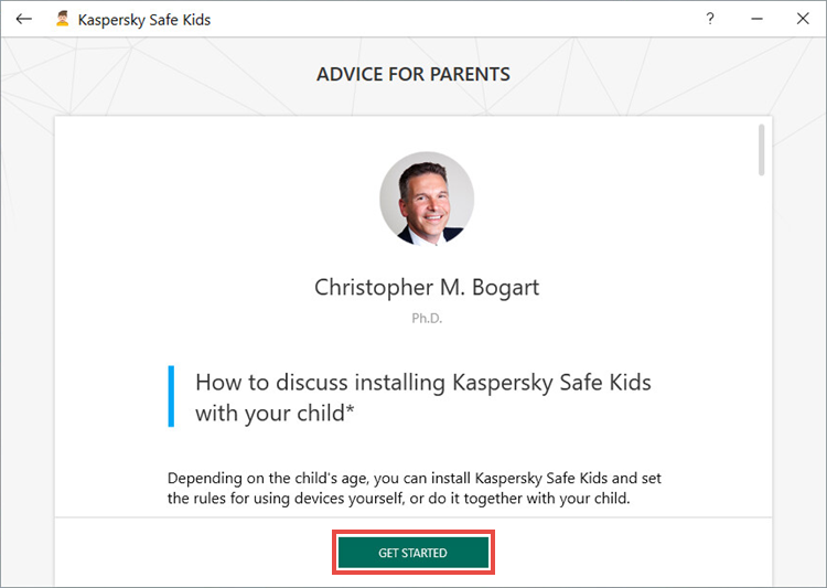 Getting started with Kaspersky Safe Kids