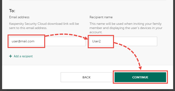 Sharing the Kaspersky Security Cloud 19 subscription