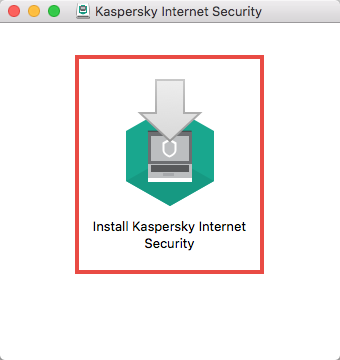 The installation wizard of Kaspersky Internet Security 19 for Mac