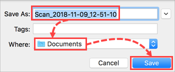 Saving a scan report in Kaspersky Security Cloud 19 for Mac