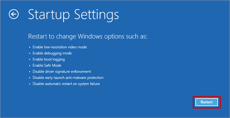 Confirming PC restart in Windows 8, 8.1.