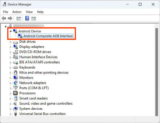 The Android Debug Bridge (adb) tool