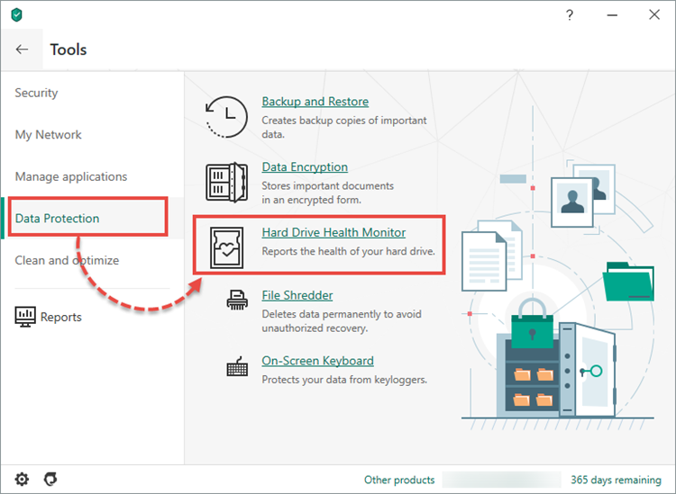 The HD Health feature in Kaspersky Security Cloud