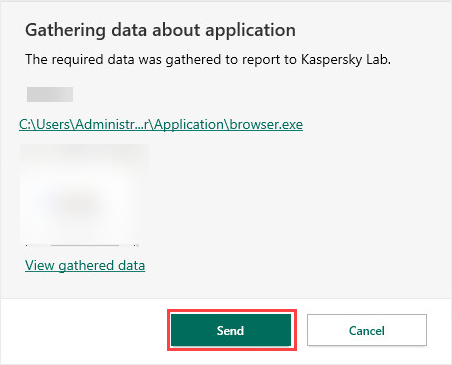 Reporting a problematic application via Kaspersky Internet Security 20