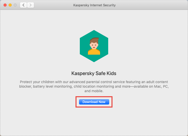 Downloading the installer for Kaspersky Safe Kids