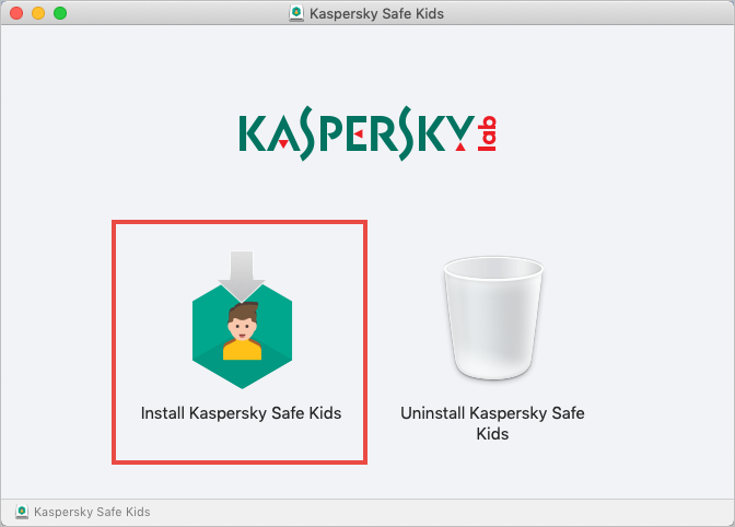 Starting the installation of Kaspersky Safe Kids