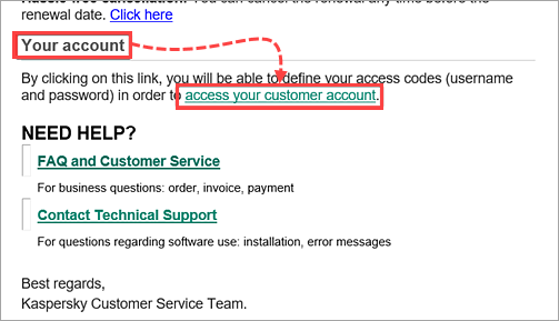 Navigating to Nexway Customer account from purchase confirmation email.