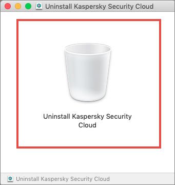 Starting the uninstallation wizard for Kaspersky Security Cloud for Mac