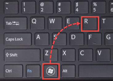 Opening the Run window in Windows