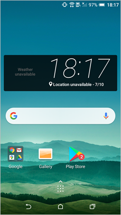 Android homescreen