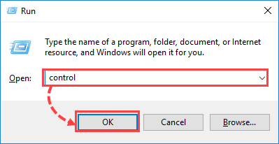 Opening Control Panel in Windows 10