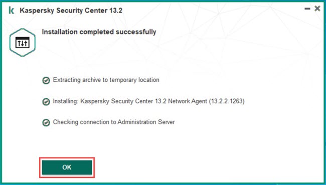 Installing the Kaspersky Security Center Cloud Console Network Agent.