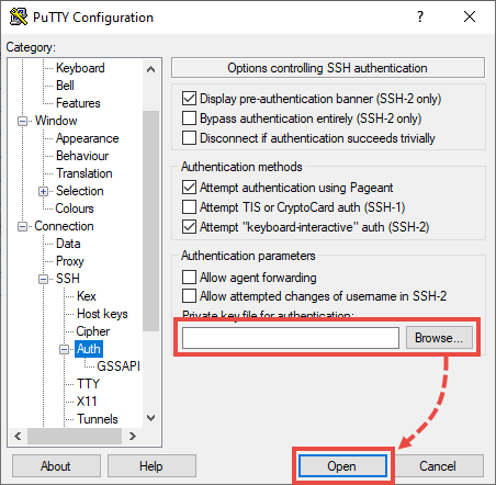 Authentication with private key