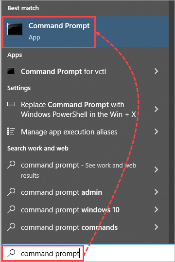 Opening the command line in Windows 10